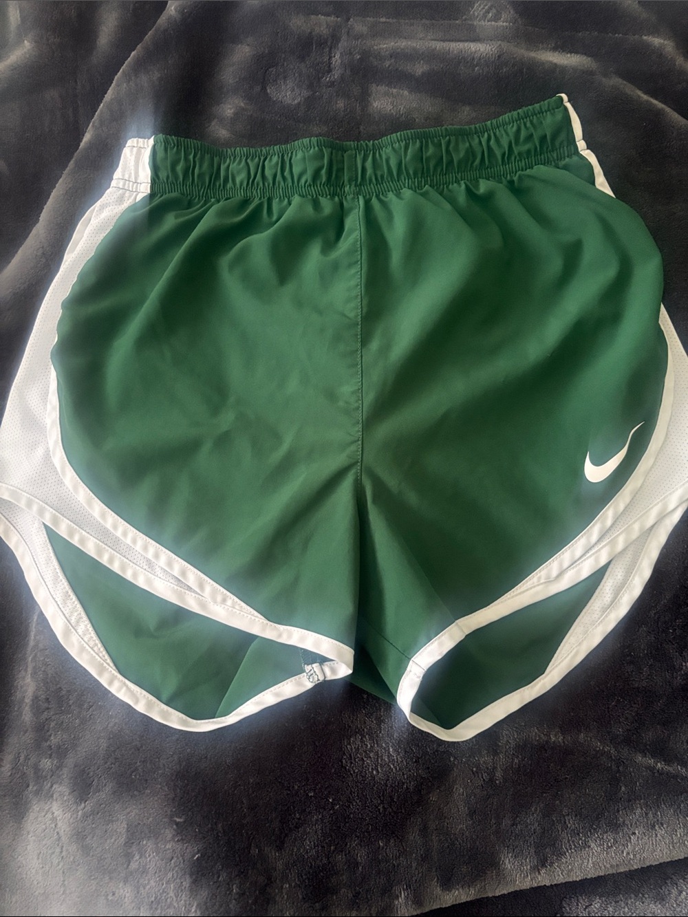 Nike Women’s Forest Green Athletic Shorts with White Trim